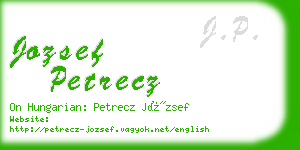 jozsef petrecz business card